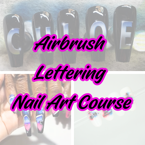 Airbrush Valentine's Nail Art Course & Stencil Bundle Glam Goodies