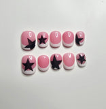 French Short Star Press On Nails Glam Goodies